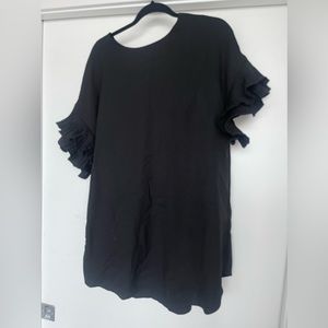 Black dress with detailed sleeves